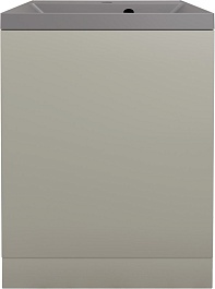 Style Line Тумба с кварцевой раковиной серый шелк Моно 50 серая галька – фотография-1